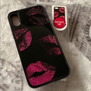 👄(ONN) Pink glittery lips IPhone X case
